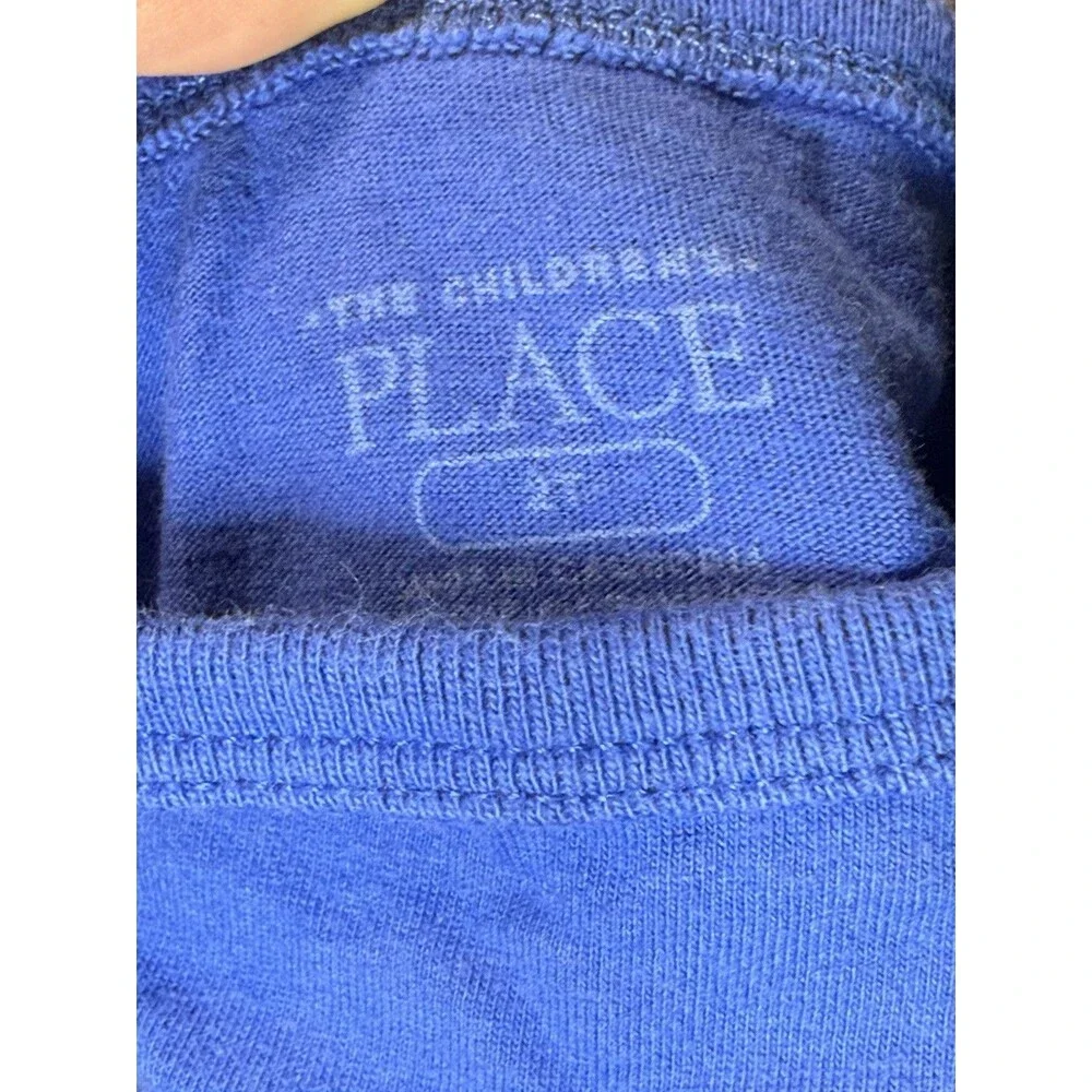 The Childrens Place Toddler Boy 2T Blue Kid Power Graphic T Shirt Short